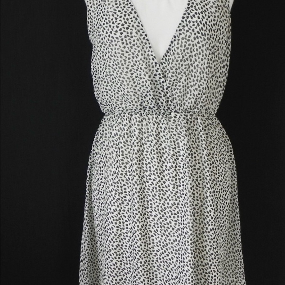 H&M Black and White Midi Dress